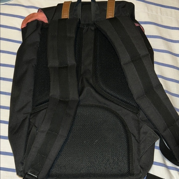 Herschel Supply Company Black Backpack with Tan Straps - Picture 4 of 8